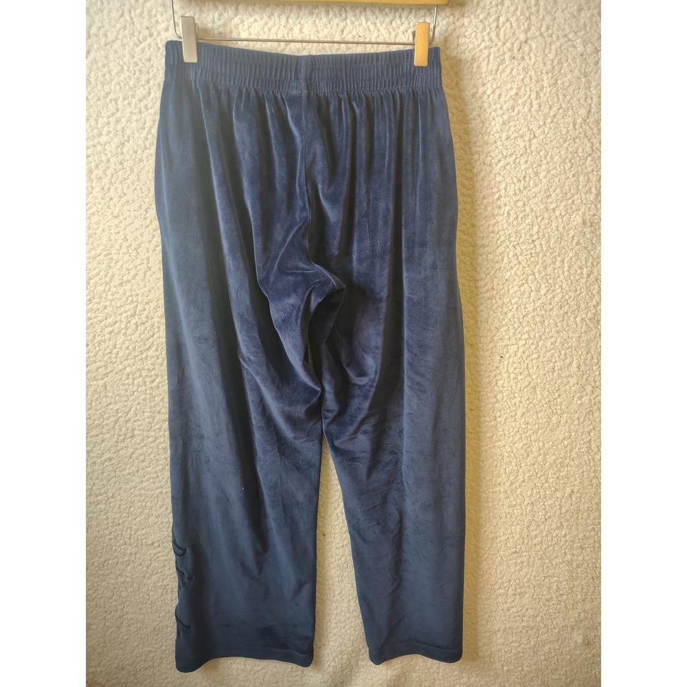 Victorias Secret PINK Velour Lounge Pants Navy Blue Velvet Joggers Medium